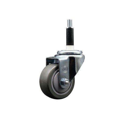 Service Caster 3'' SS Gray Poly Wheel Swivel 7/8'' Expanding Stem Caster SCC-SSEX20S314-PPUB-78